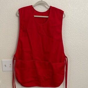 Women's Red Utility Camisole Apron Top - Versatile Workwear